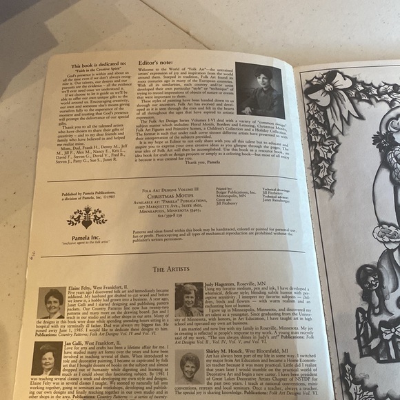 Folk art designed volume three Christmas Moffat by Pamela publications - Picture 3 of 7